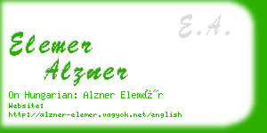 elemer alzner business card